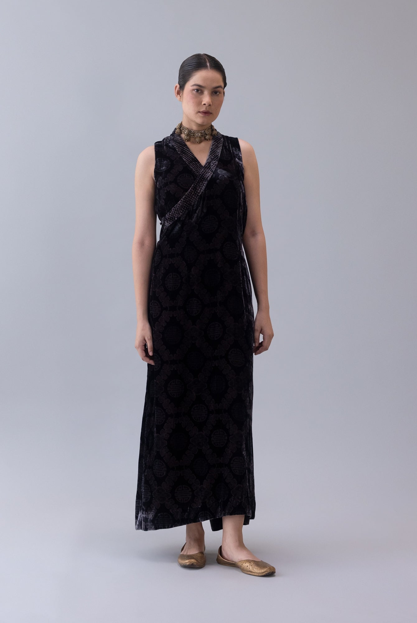 Hanbok Black Dress - CiceroniDressesShades of India