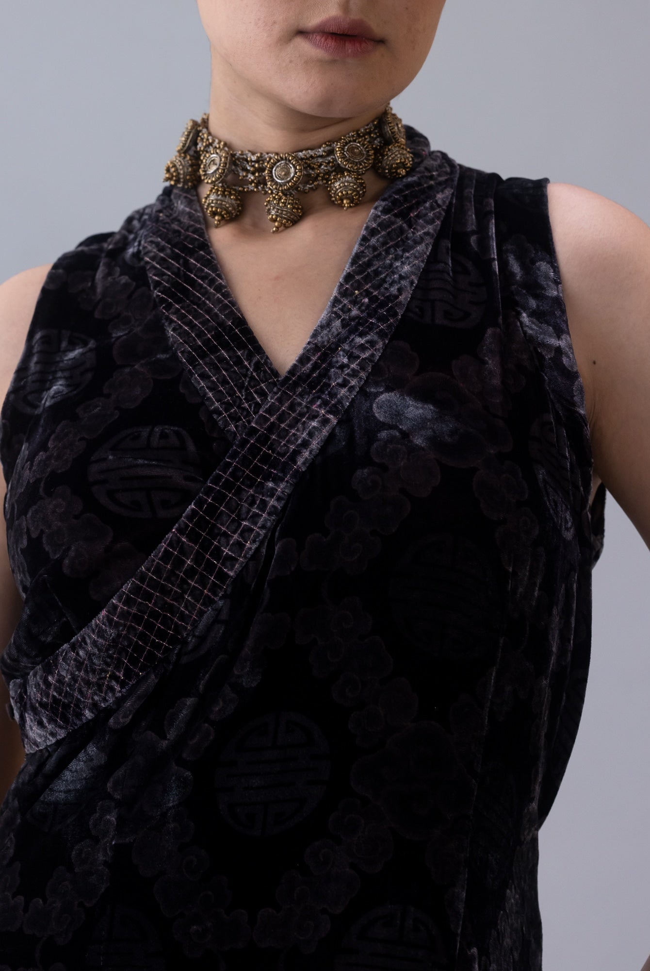 Hanbok Black Dress - CiceroniDressesShades of India