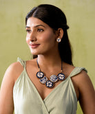 Hand Painted Connected Circle Necklace - CiceroniNecklaceWhe by Abira