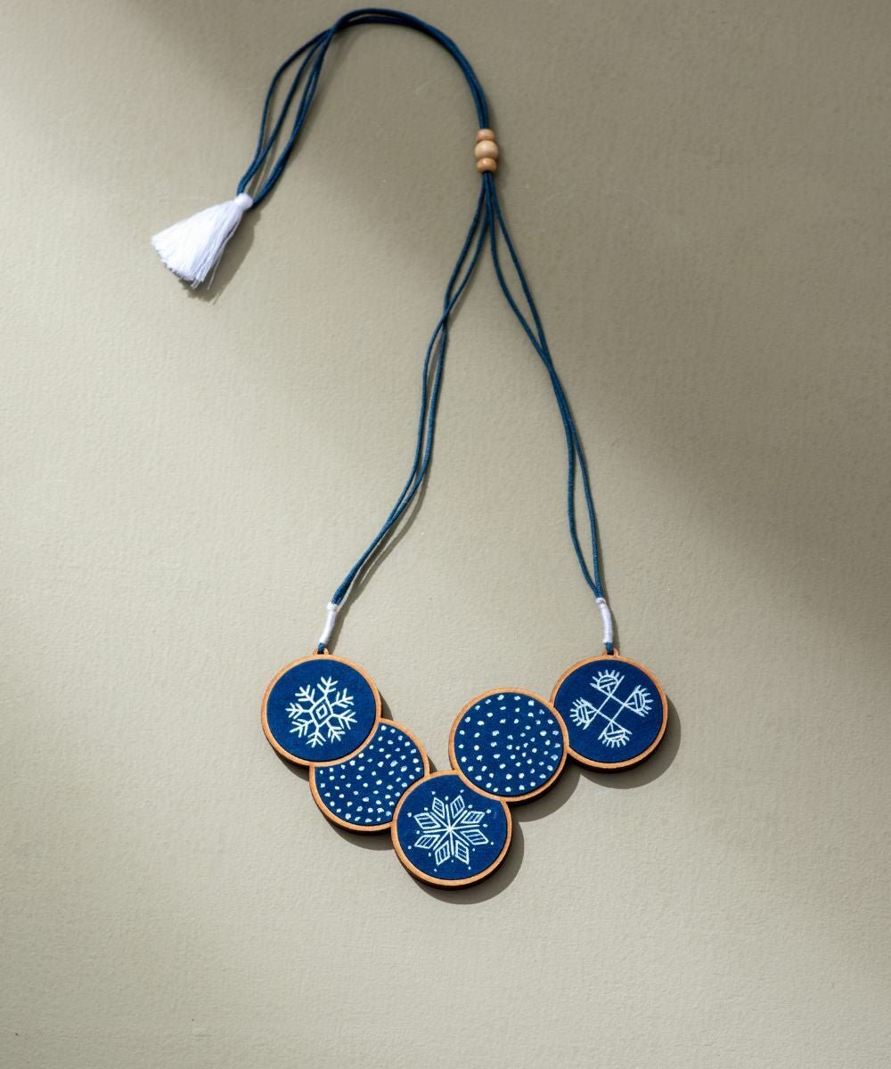 Hand Painted Connected Circle Necklace - CiceroniNecklaceWhe by Abira