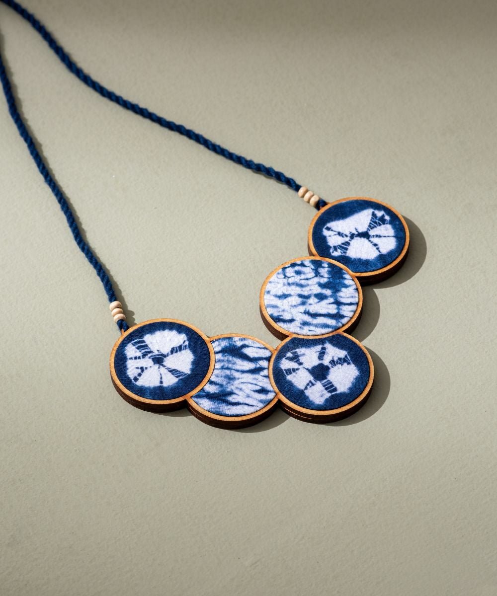 Hand Painted Connected Circle Necklace - CiceroniNecklaceWhe by Abira