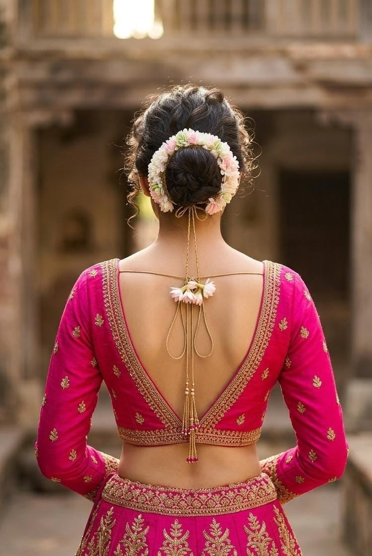 Handcrafted Gajra with Lifelike Flowers - CiceroniHair AccessoriesAarika