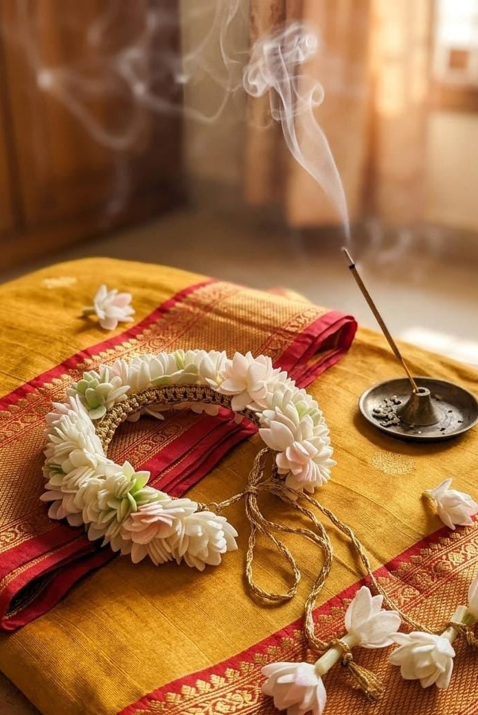 Handcrafted Gajra with Lifelike Flowers - CiceroniHair AccessoriesAarika