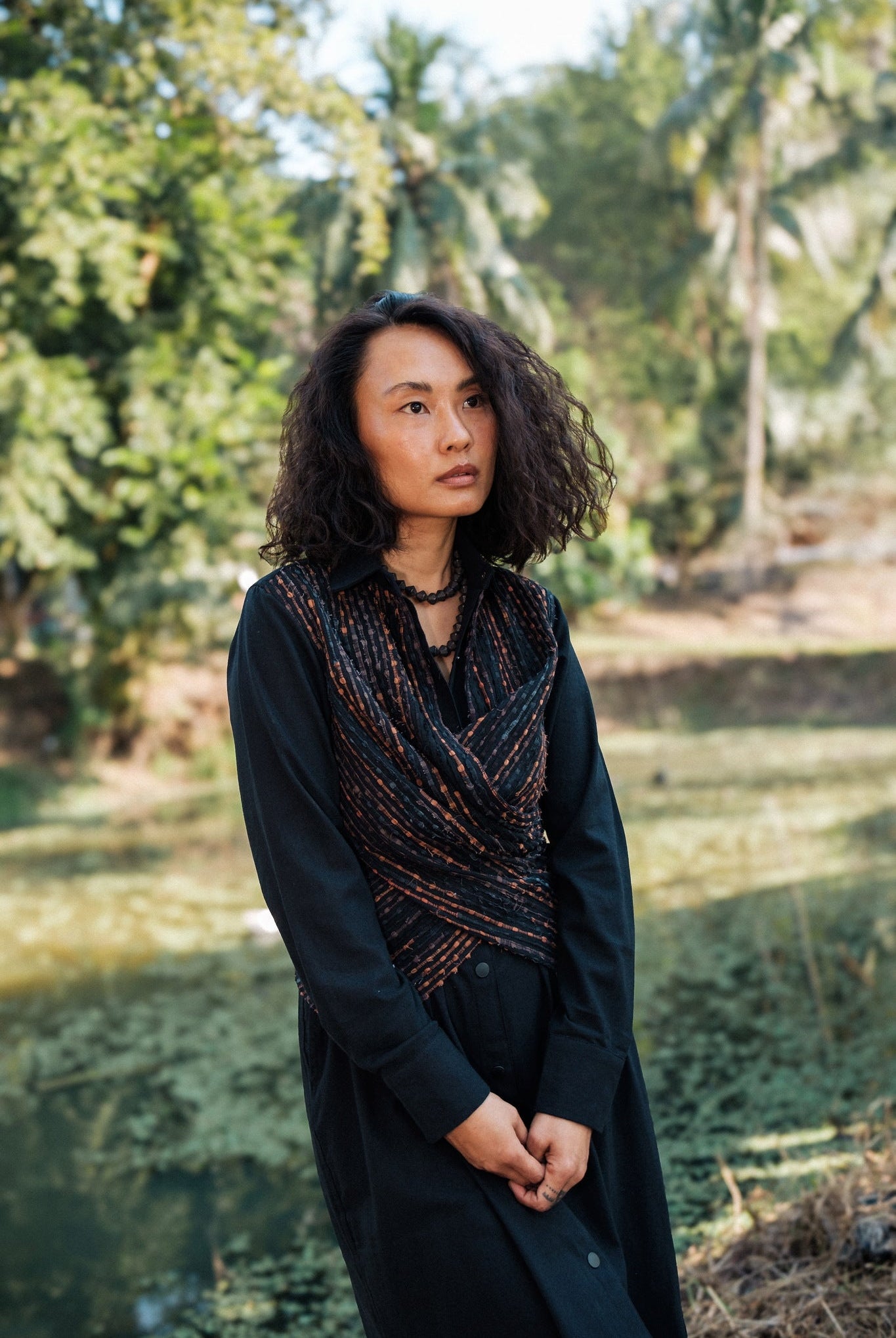 Handwoven Seattle Wrap Dress - Green - CiceroniDressesThe Terra Tribe