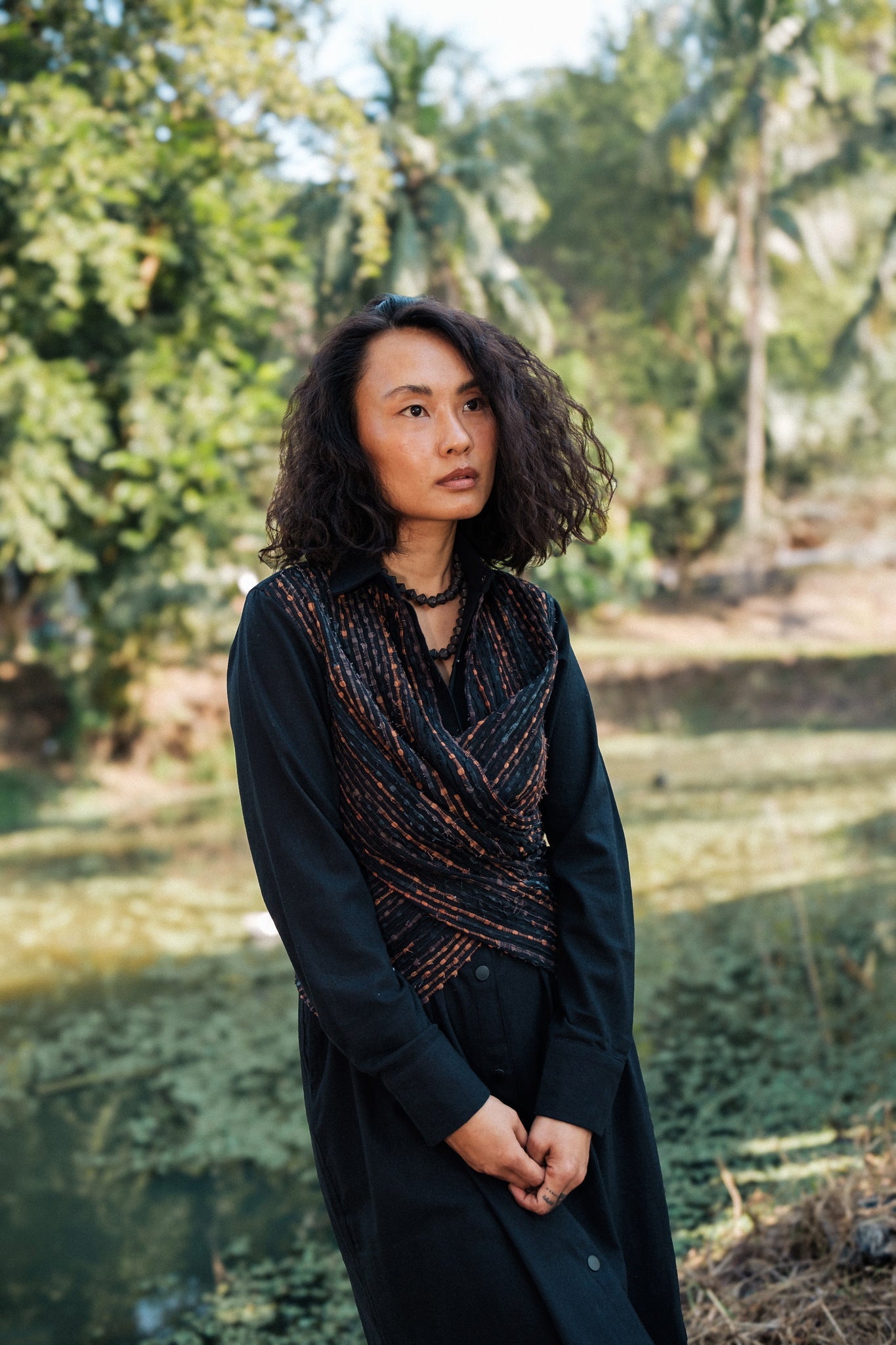 Handwoven Seattle Wrap Dress - Green - CiceroniDressesThe Terra Tribe