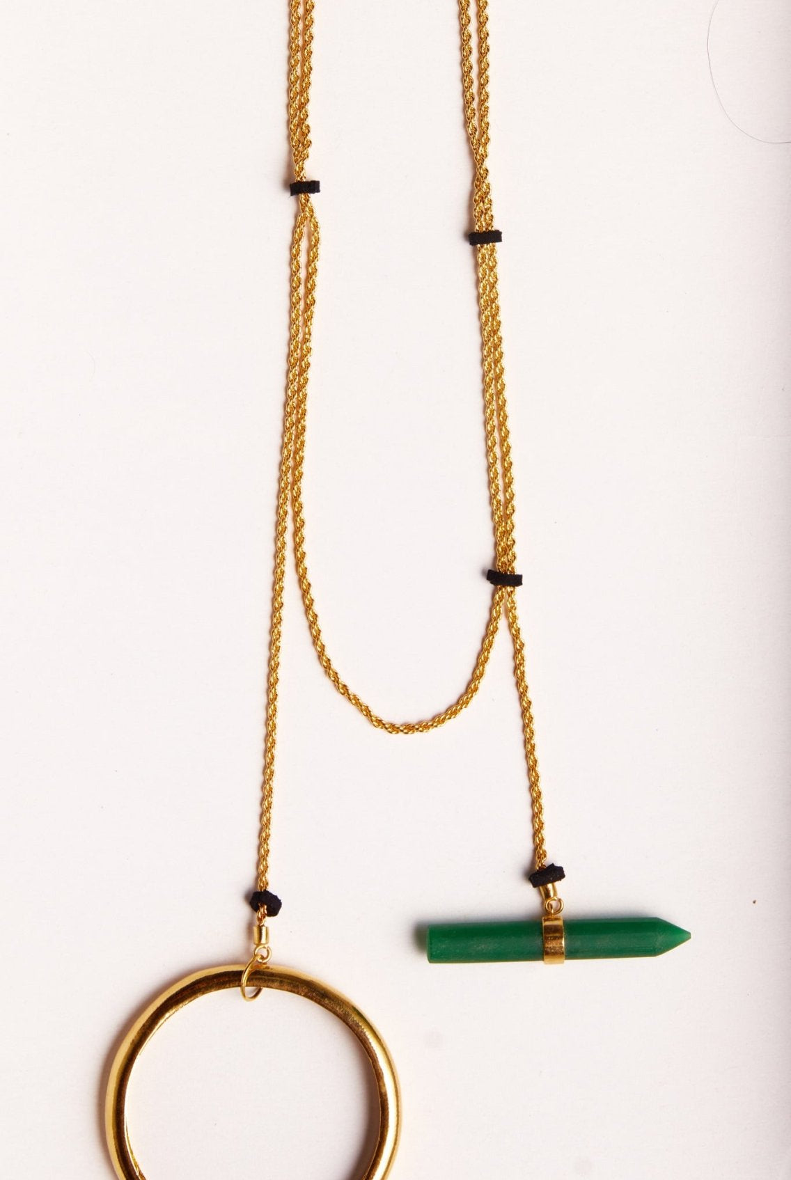 Hanging Green Neckpiece - CiceroniNeckpieceZaza by Somya