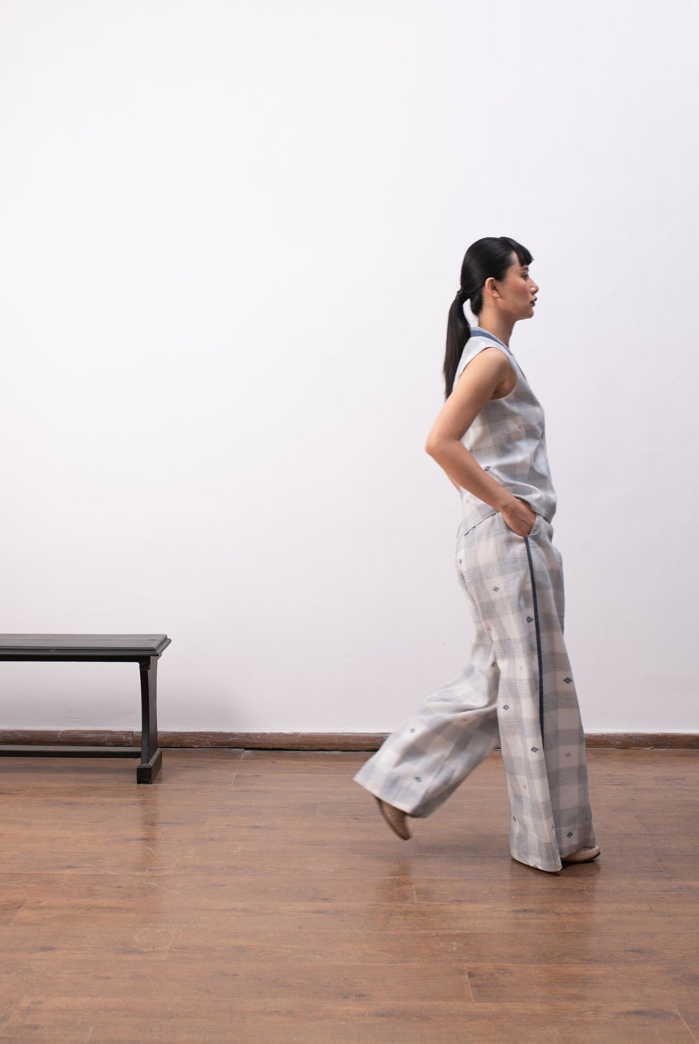 Hannah Co - ord - White & Indigo - CiceroniCo - ord SetHiranya