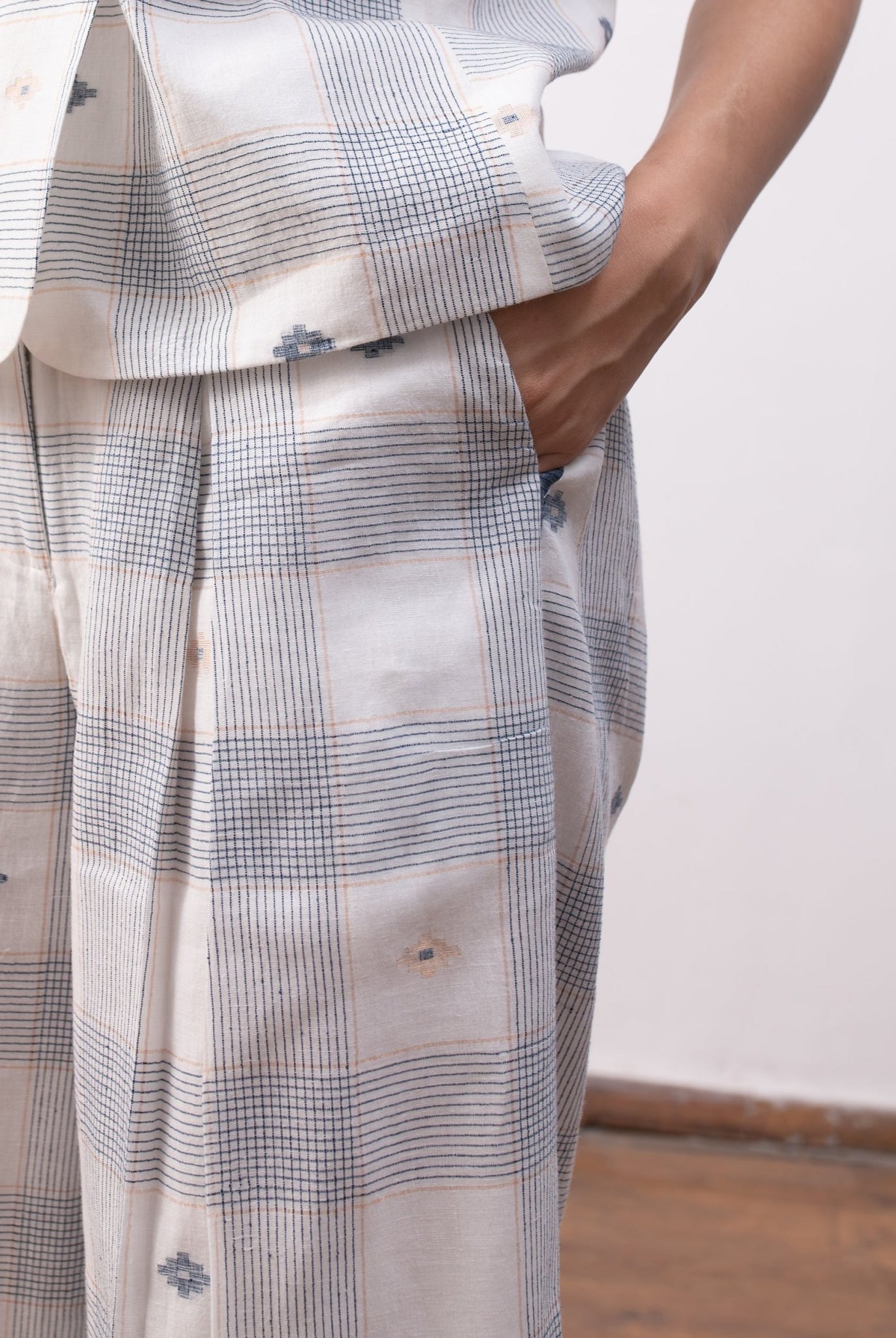Hannah Co - ord - White & Indigo - CiceroniCo - ord SetHiranya