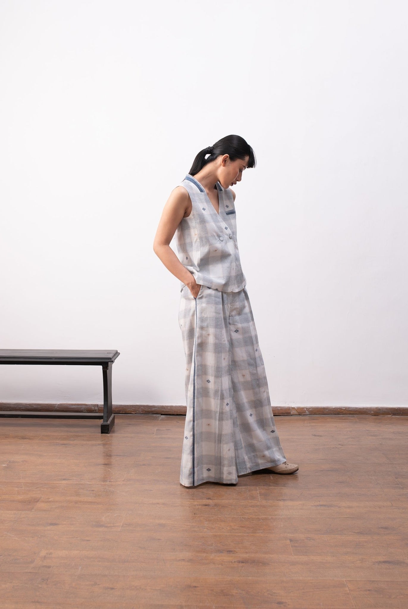 Hannah Co - ord - White & Indigo - CiceroniCo - ord SetHiranya