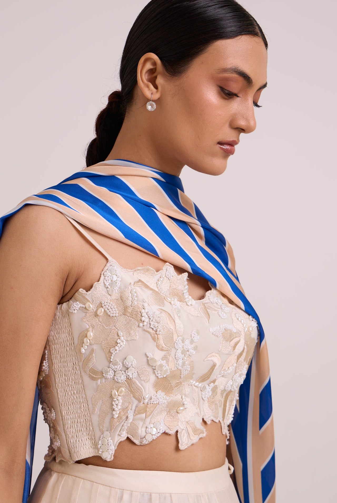 Hansa - Snow Laden Skirt Set - CiceroniLehenga SetMadder Much