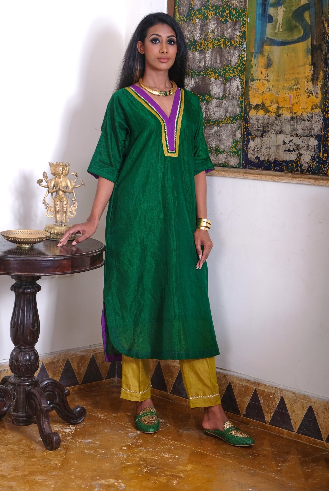 Haritha Purbi Set - RTS - CiceroniKurta Set, Festive WearRaga & Co.