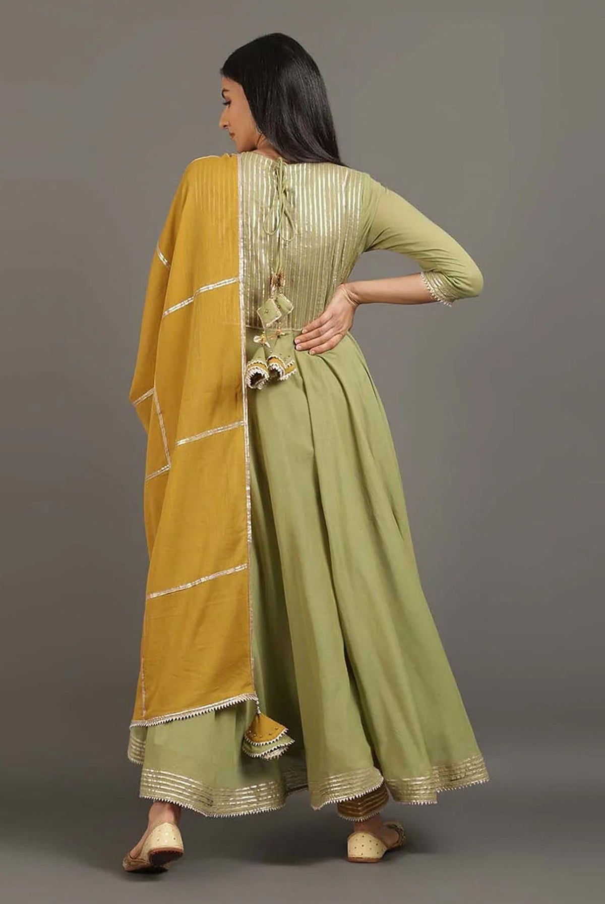 Hariyali Heer Anarkali Suit - CiceroniKurta Set, Festive WearOmaana