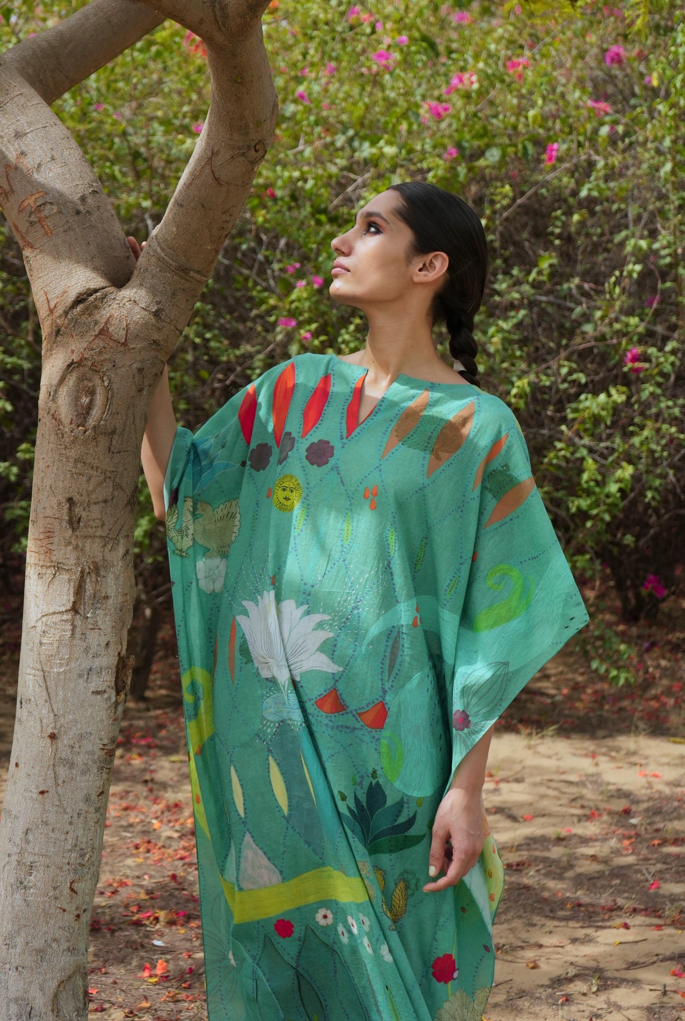 Hearth Kaftaan In Chetti Green - CiceroniDressesNIKYTA