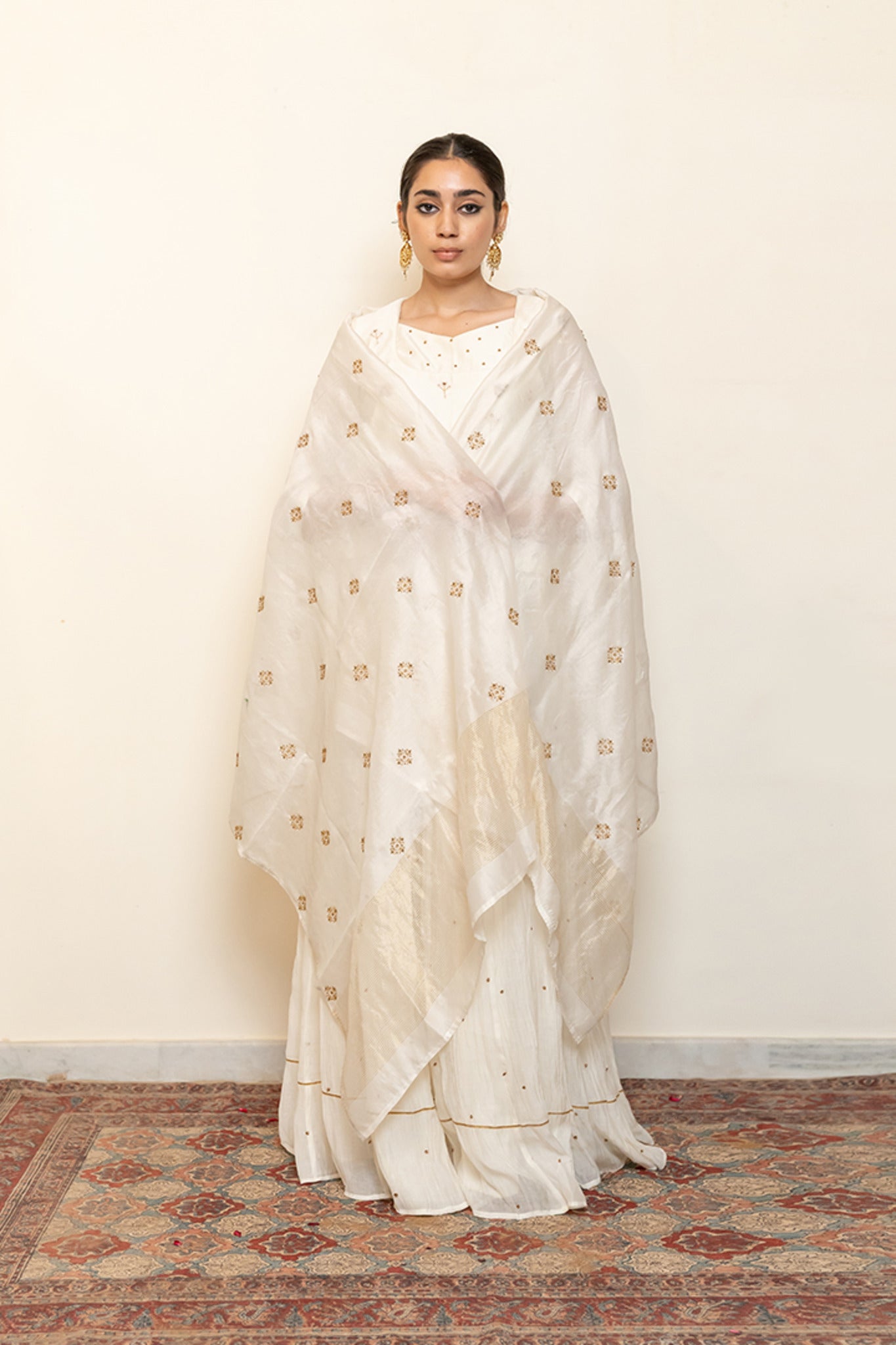 Heer Kanchadi Set - Ivory (Set of 3) - CiceroniKurta Set, Festive wearNirjara