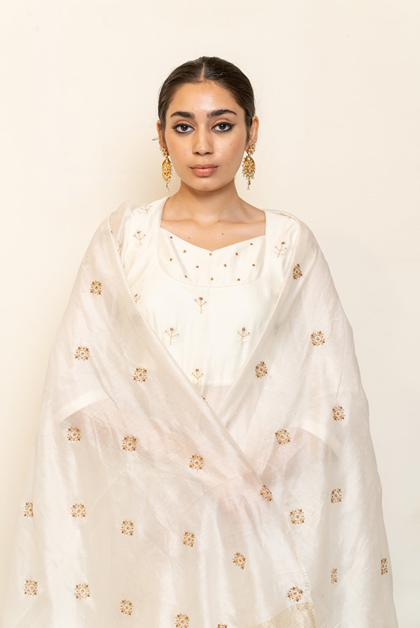 Heer Kanchadi Set - Ivory (Set of 3) - CiceroniKurta Set, Festive wearNirjara