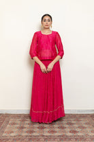 Heer Kanchadi Set - Rani Pink - CiceroniKurta Set, Festive wearNirjara
