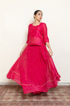 Heer Kanchadi Set - Rani Pink - CiceroniKurta Set, Festive wearNirjara