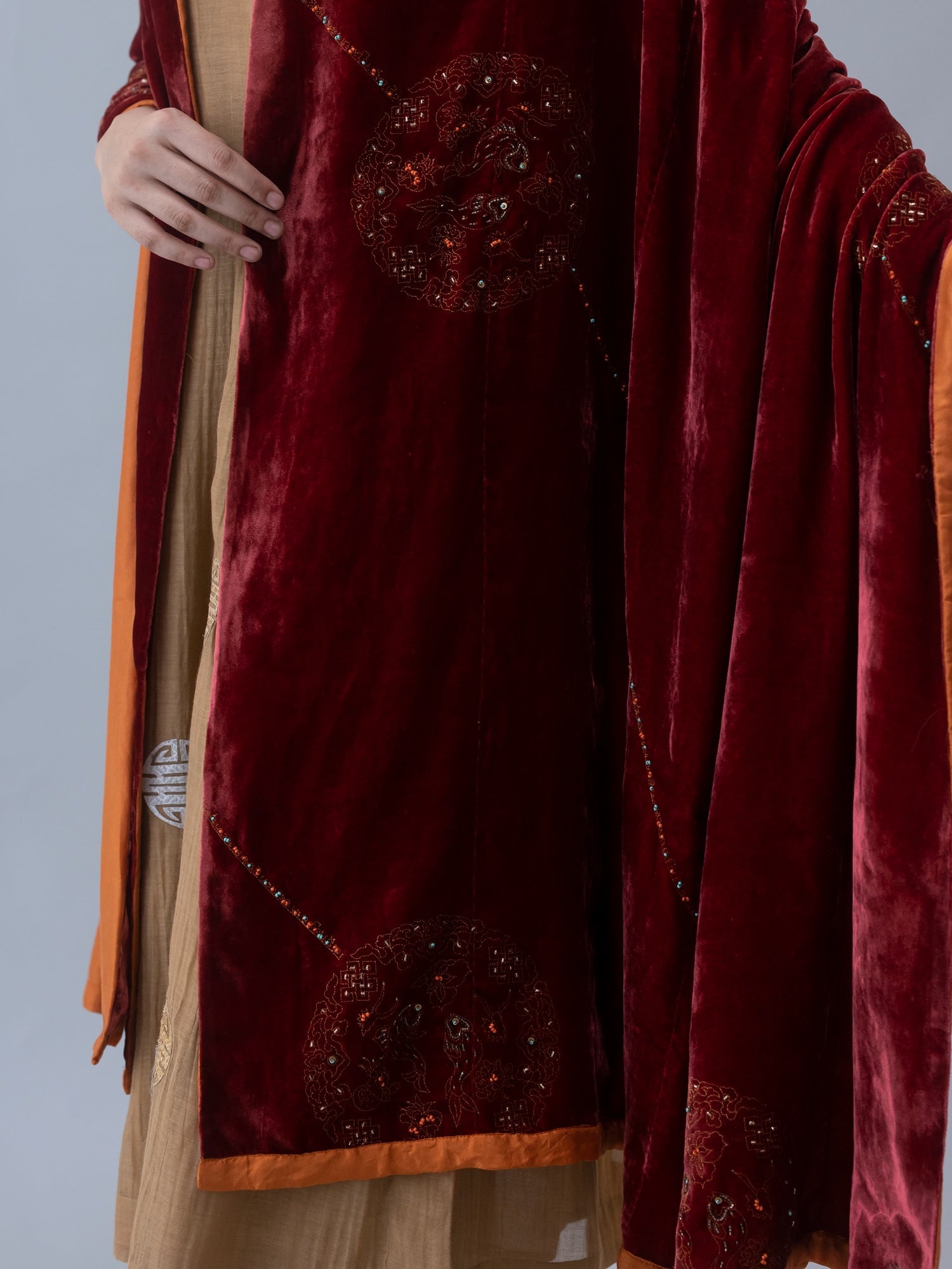 Hemis Red Dupatta - CiceroniDupattaShades of India