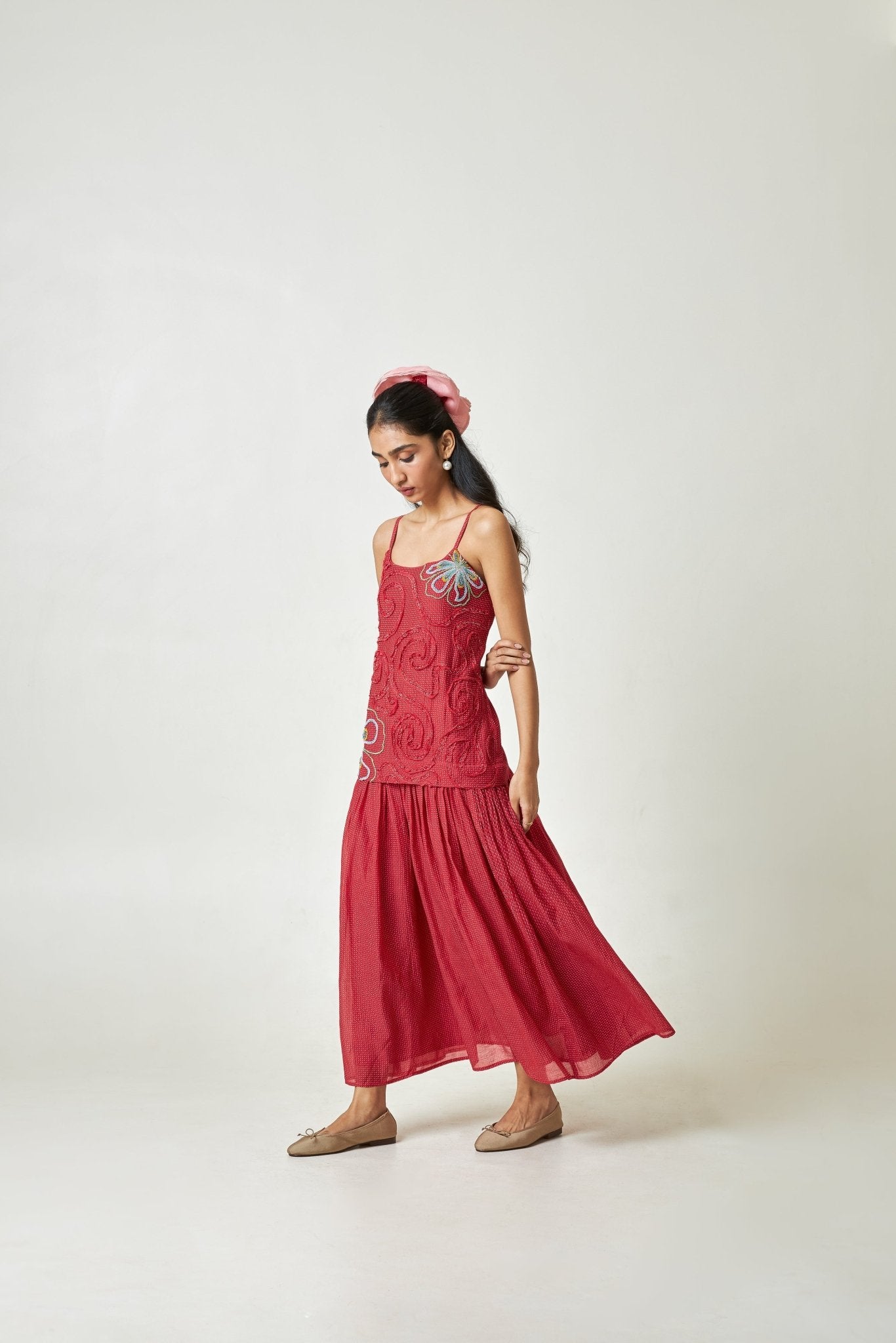 Hibisca Embroidered Dress - CiceroniDressPants and Pajamas