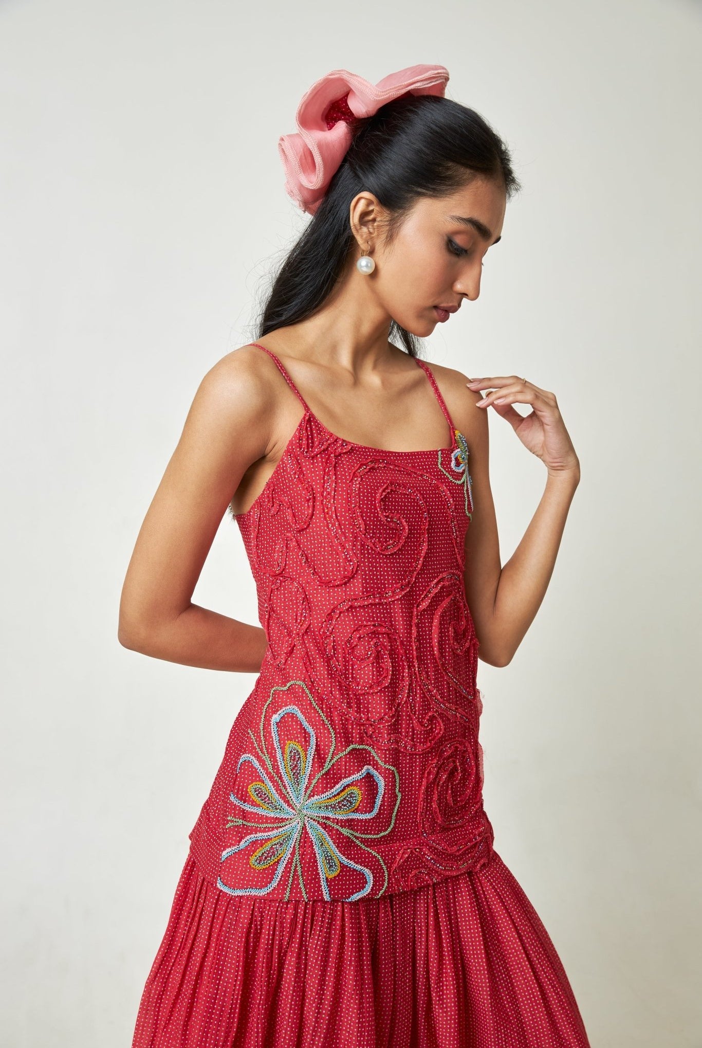 Hibisca Embroidered Dress - CiceroniDressPants and Pajamas