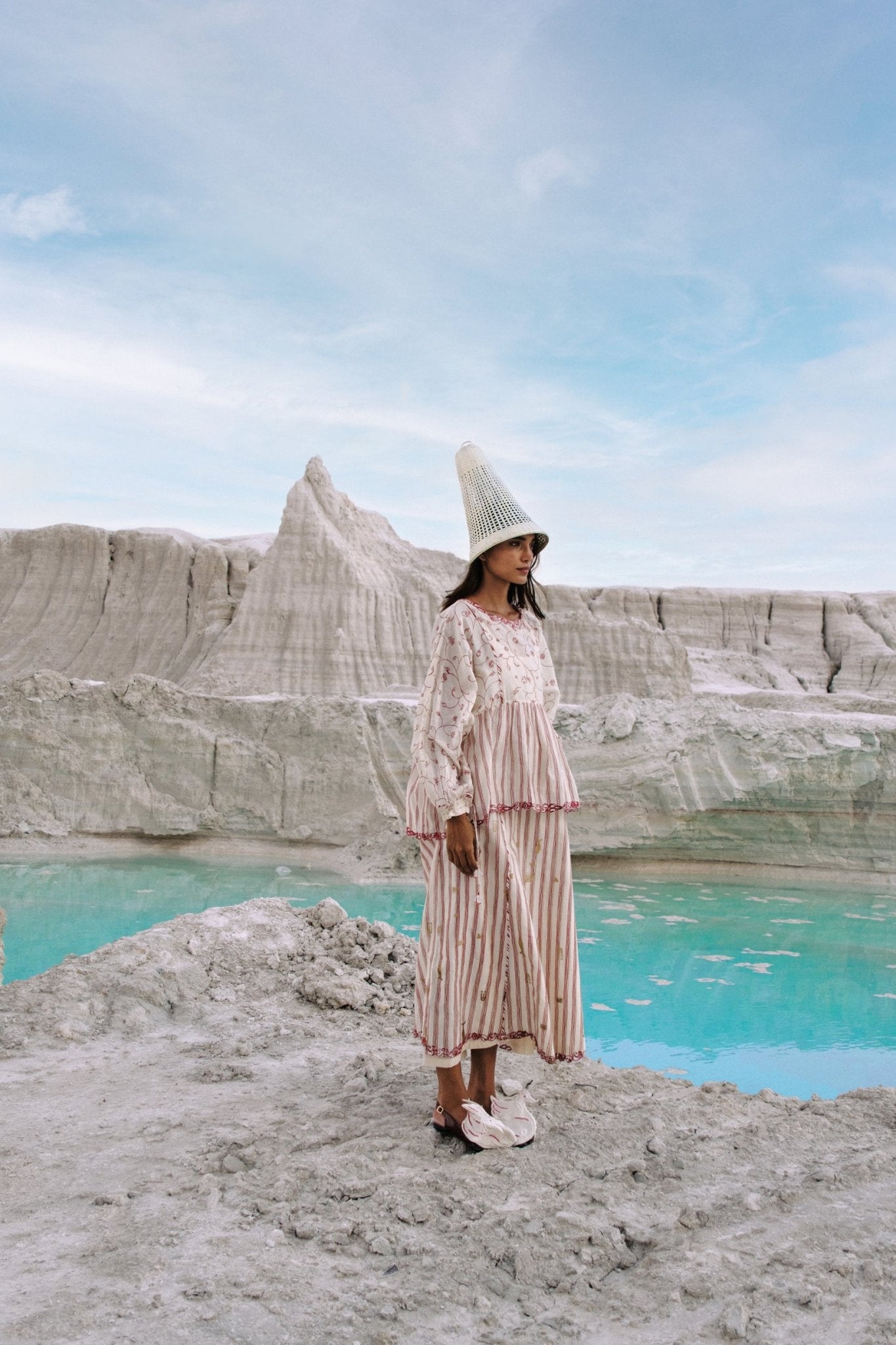 Hintha Gathered Dress - CiceroniDressesAhmev