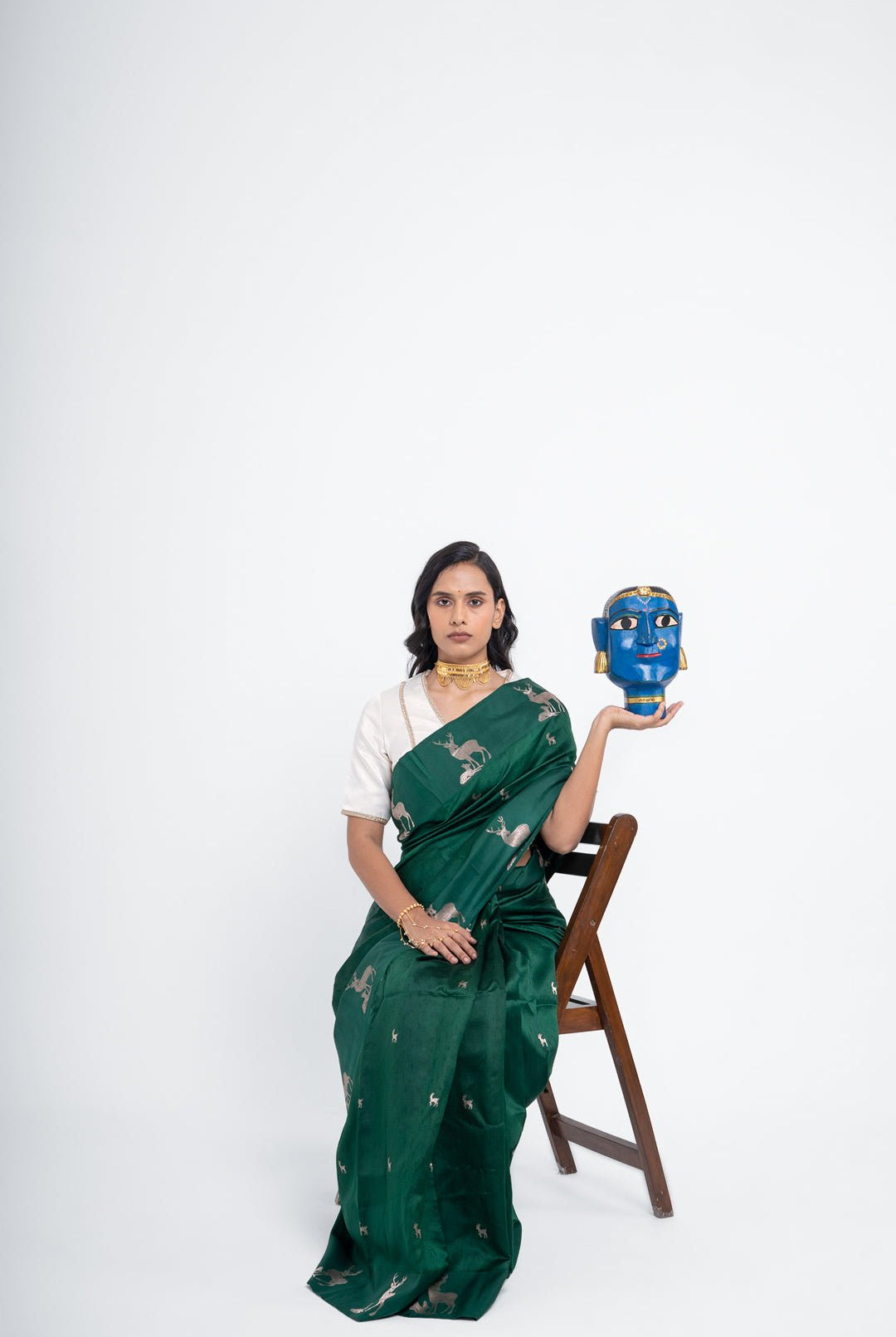 Hiran Green Pure Silk Saree - CiceroniSareeShriya Singhi