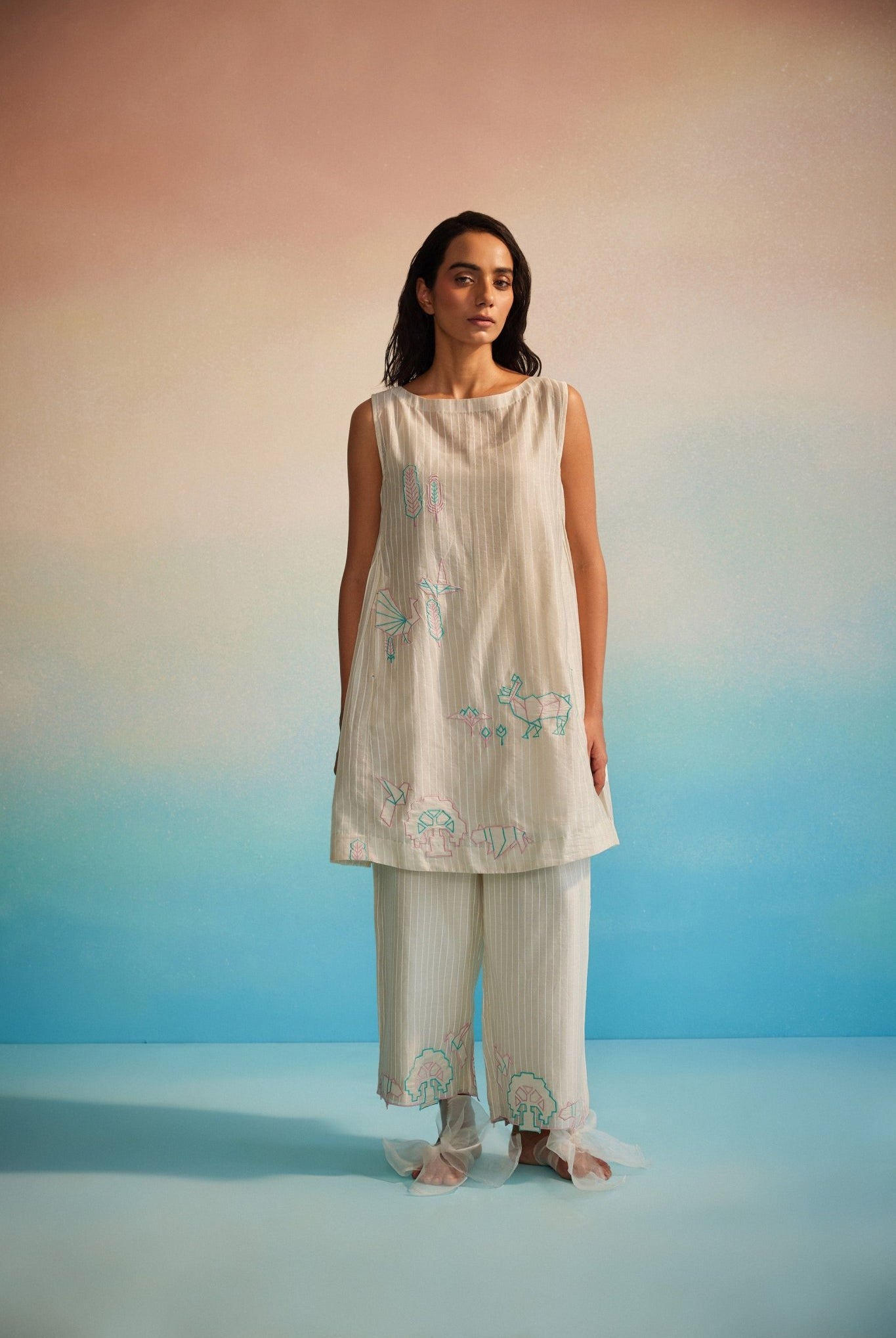 Hiroko Pleated Dress Set - CiceroniKurta Set, Everyday WearAhmev