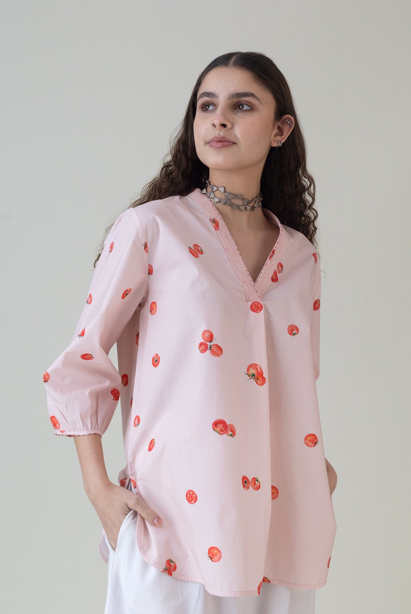 Hojo Pink Top - CiceroniWomen ShirtsShades of India