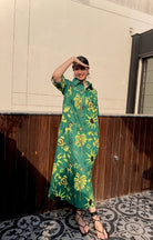Honeydew Kaftan In Hera Print - CiceroniKaftanHappi Space
