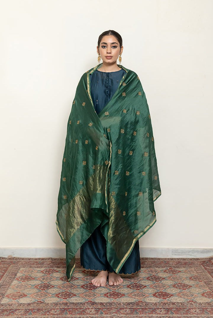 Hoor Odhani - Emerald Green - CiceroniOdhaniNirjara