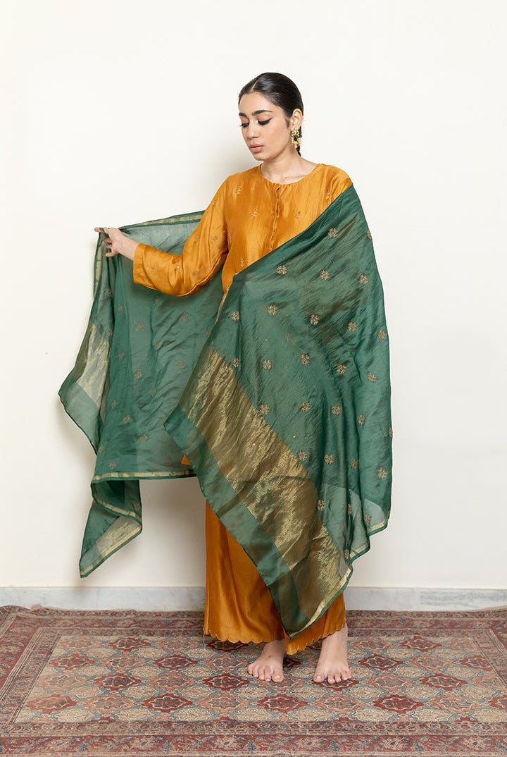 Hoor Odhani - Emerald Green - CiceroniOdhaniNirjara