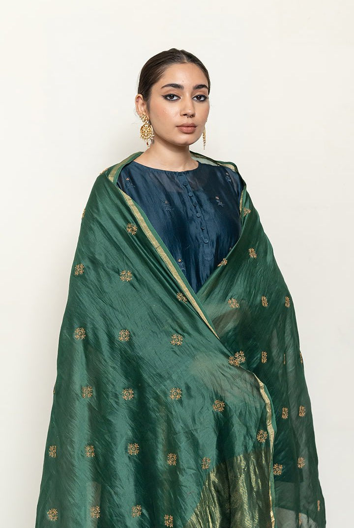 Hoor Odhani - Emerald Green - CiceroniOdhaniNirjara