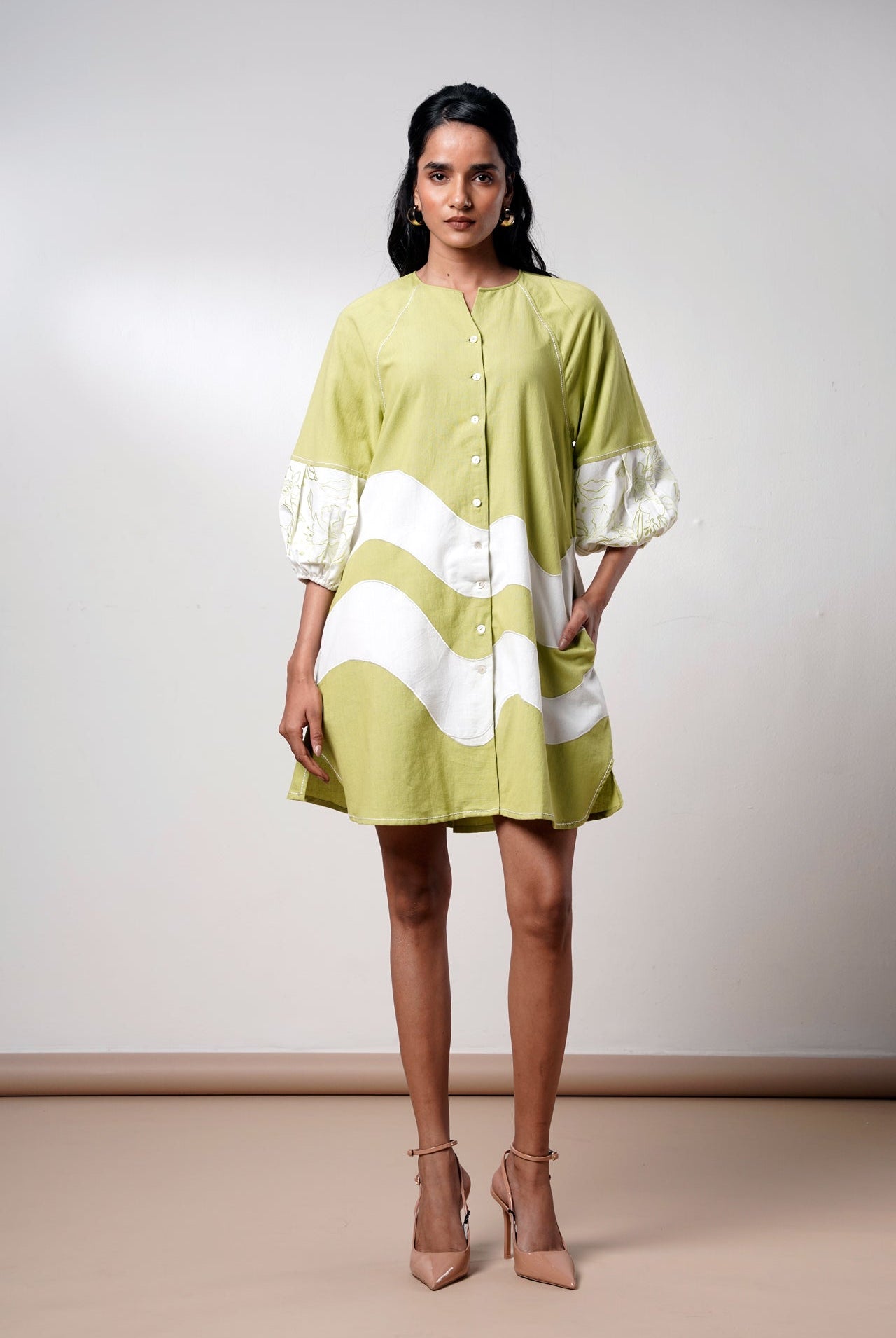 Hope – Olive Bloom Short Dress - CiceroniDressesMadder Much
