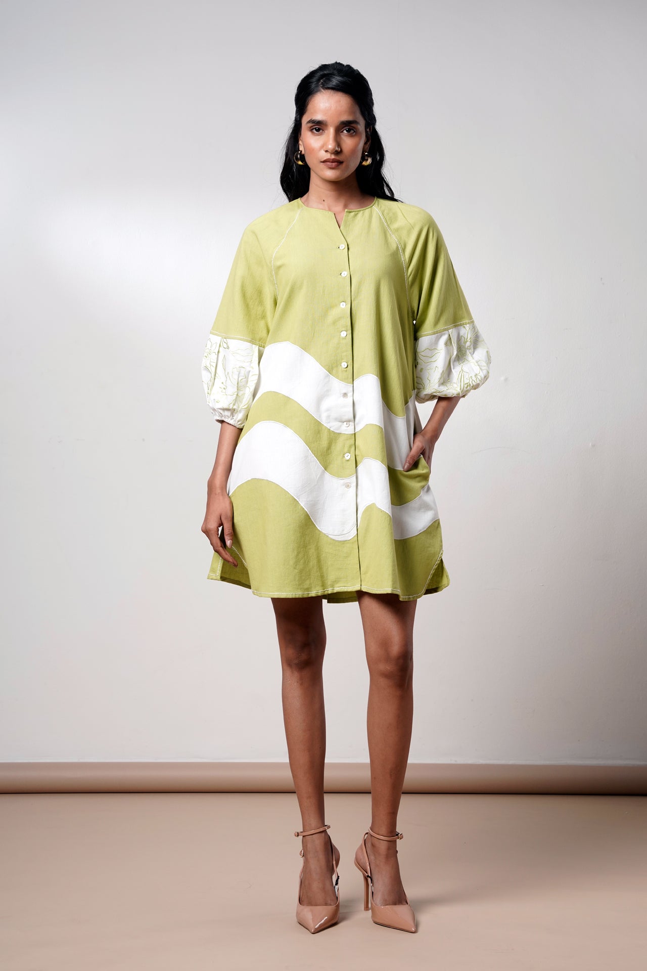 Hope – Olive Bloom Short Dress - CiceroniDressesMadder Much