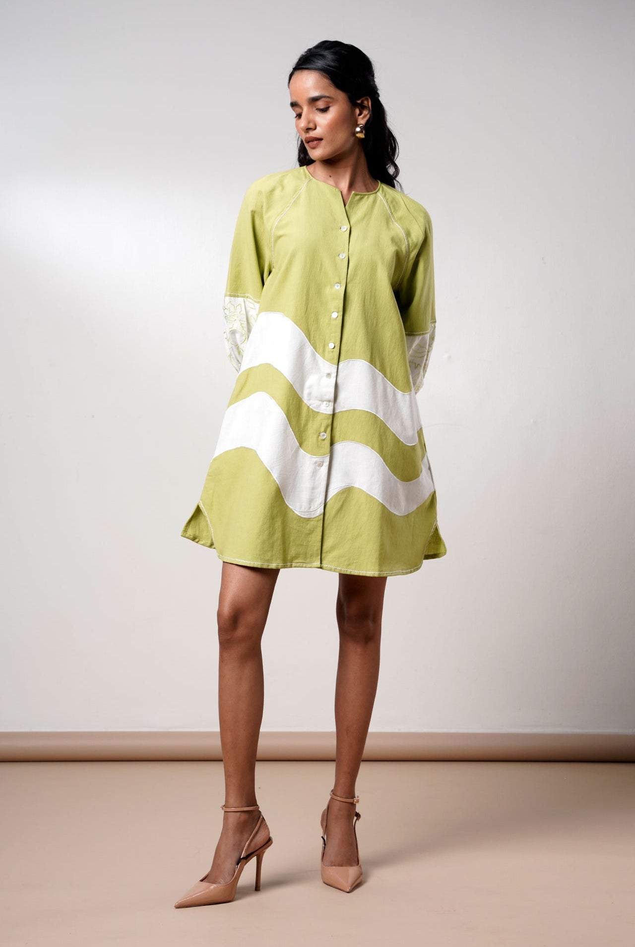 Hope – Olive Bloom Short Dress - CiceroniDressesMadder Much