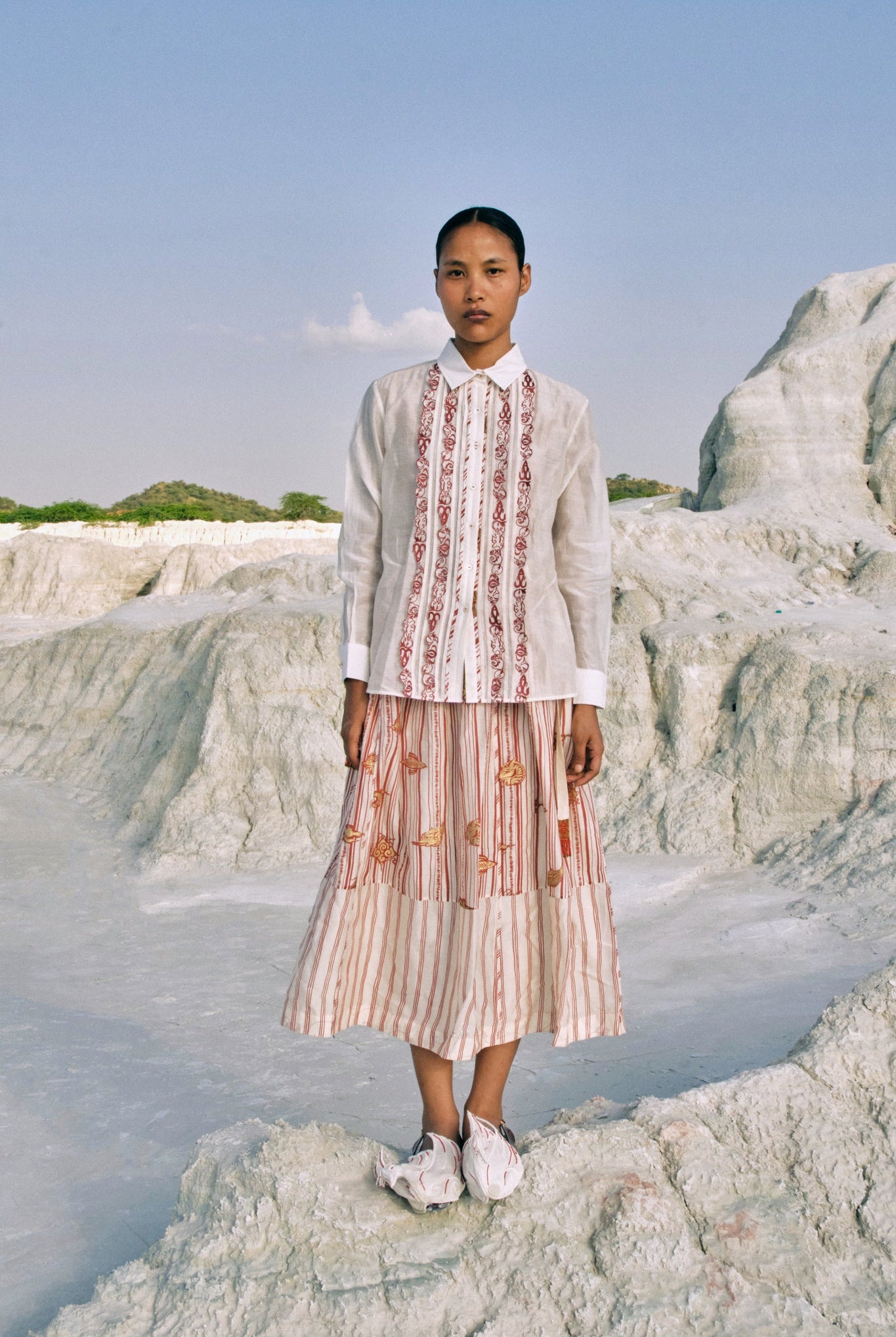 Htami Drawstring Panelled Skirt - CiceroniSkirtsAhmev