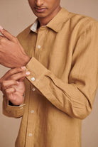 Husk Linen Men's Oxford Shirt - Slim Fit - CiceroniMen ShirtsSaphed