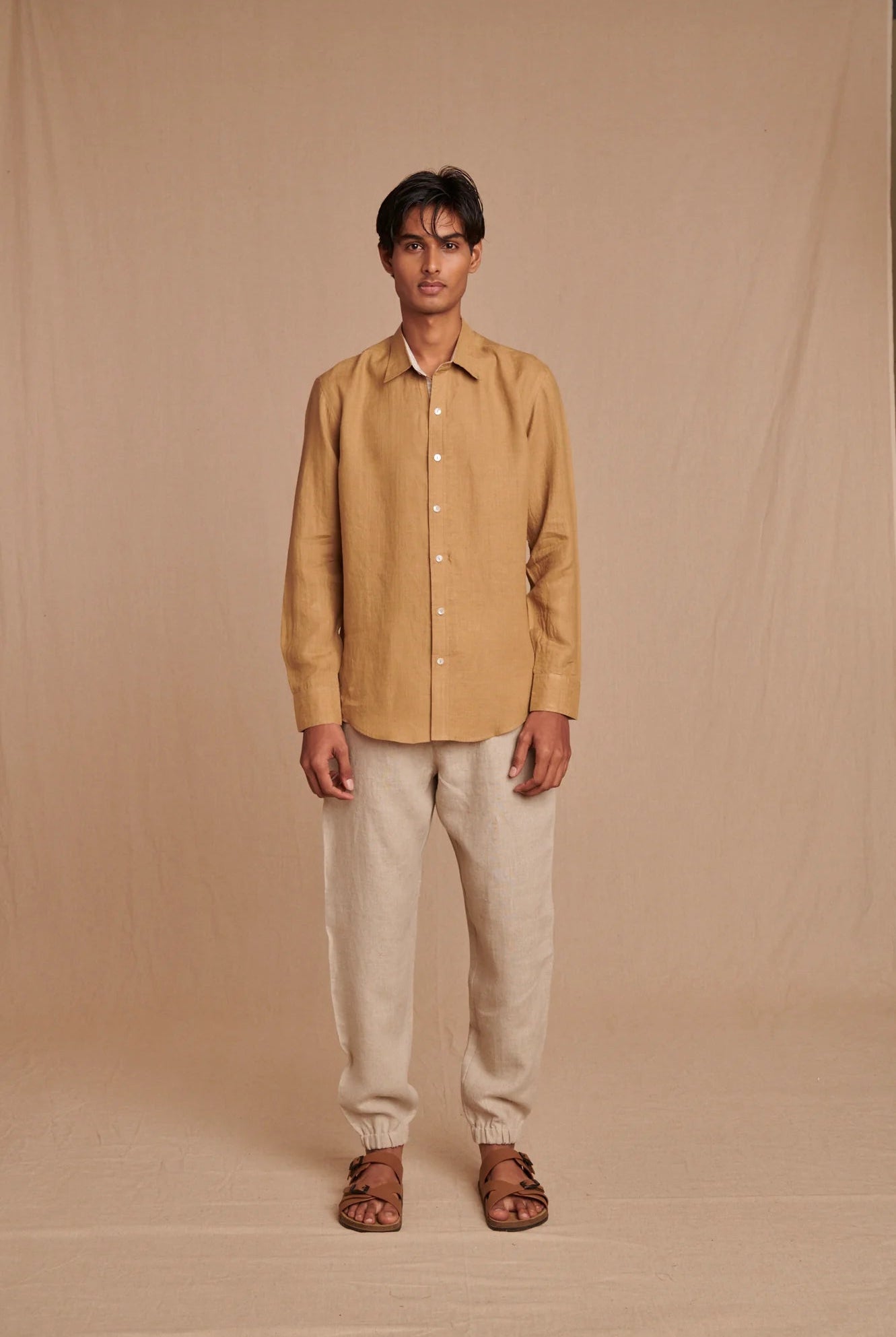 Husk Linen Men's Oxford Shirt - Slim Fit - CiceroniMen ShirtsSaphed