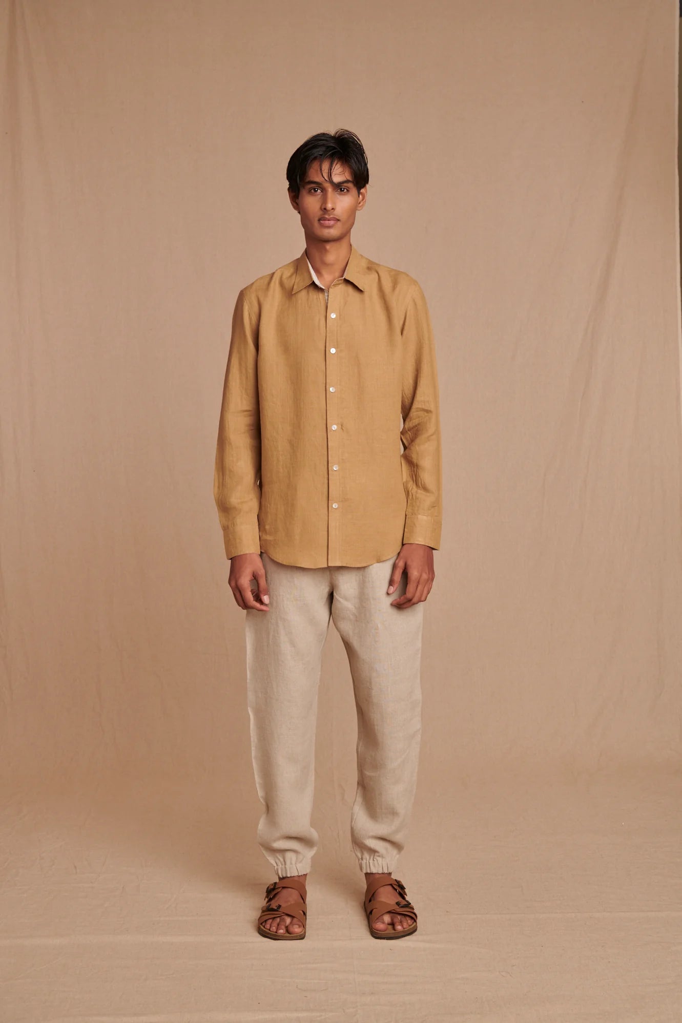 Husk Linen Men's Oxford Shirt - Slim Fit - CiceroniMen ShirtsSaphed