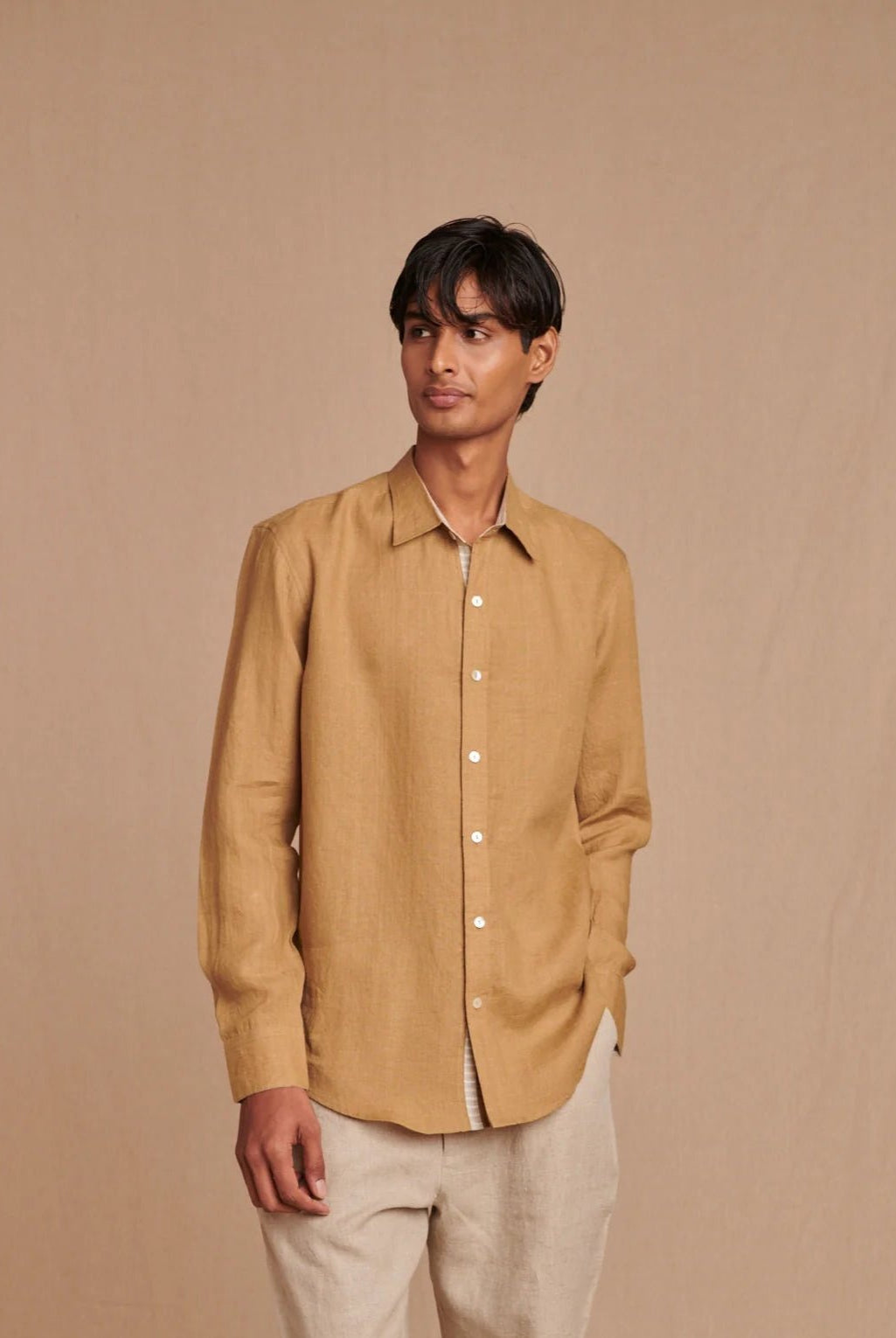 Husk Linen Men's Oxford Shirt - Slim Fit - CiceroniMen ShirtsSaphed