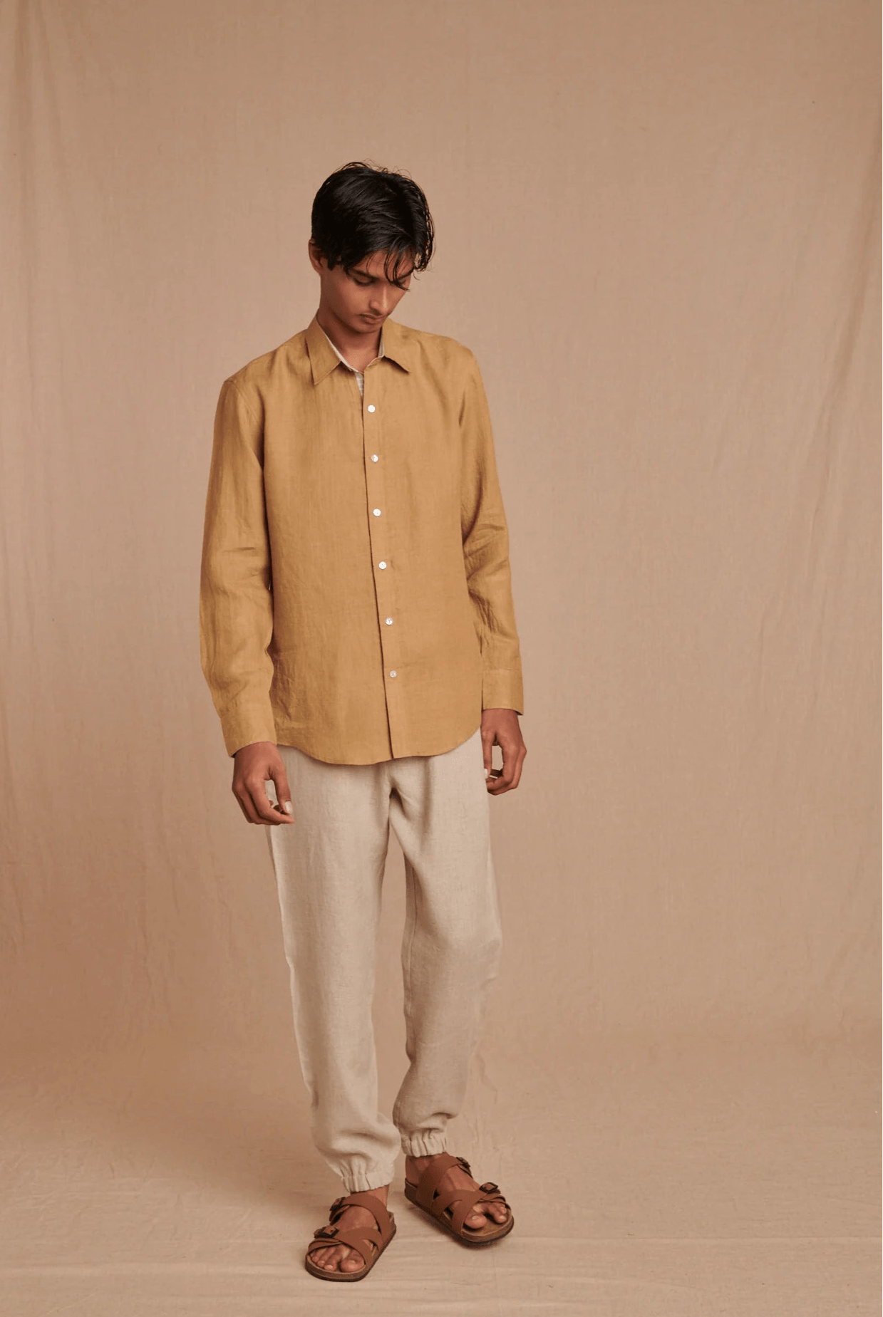 Husk Linen Men's Oxford Shirt - Slim Fit - CiceroniMen ShirtsSaphed