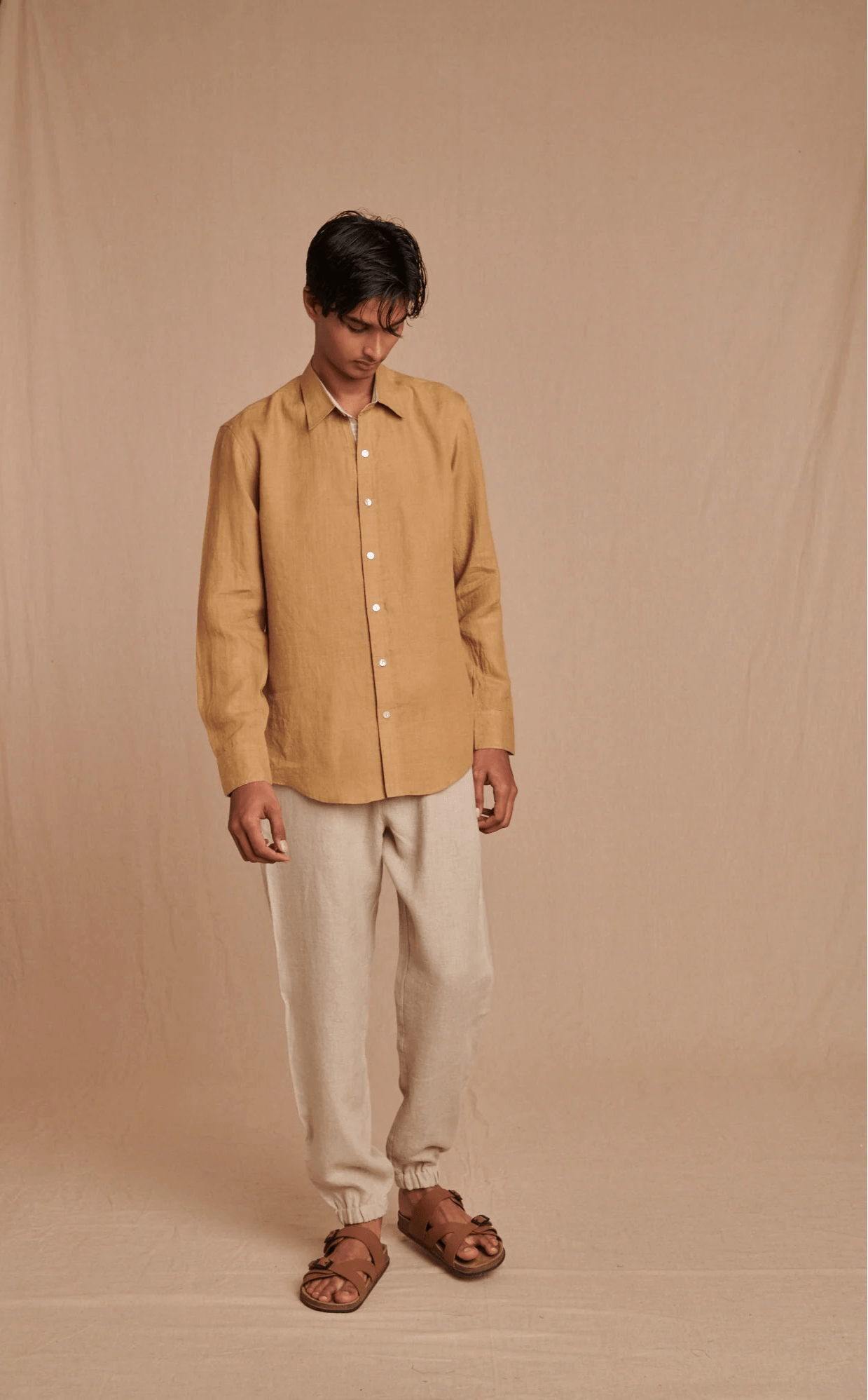 Husk Linen Men's Oxford Shirt - Slim Fit - CiceroniMen ShirtsSaphed