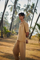 Husk Linen Men's Popover Shirt - CiceroniShirtSaphed