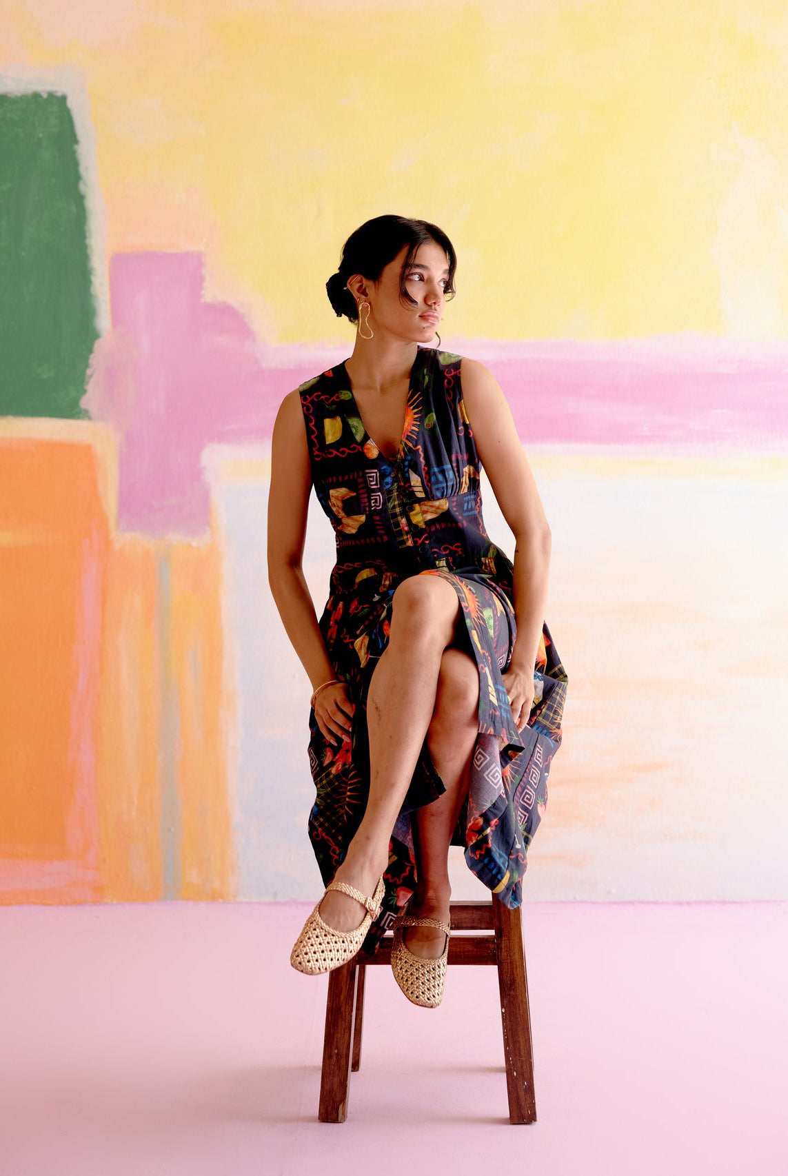 Hymn Midi Dress in Aloha Print - CiceroniDressesHappi Space