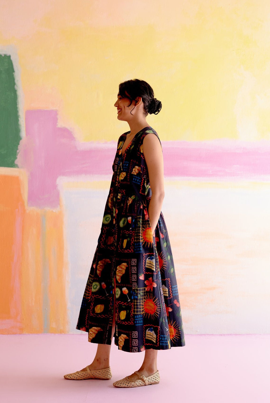 Hymn Midi Dress in Aloha Print - CiceroniDressesHappi Space