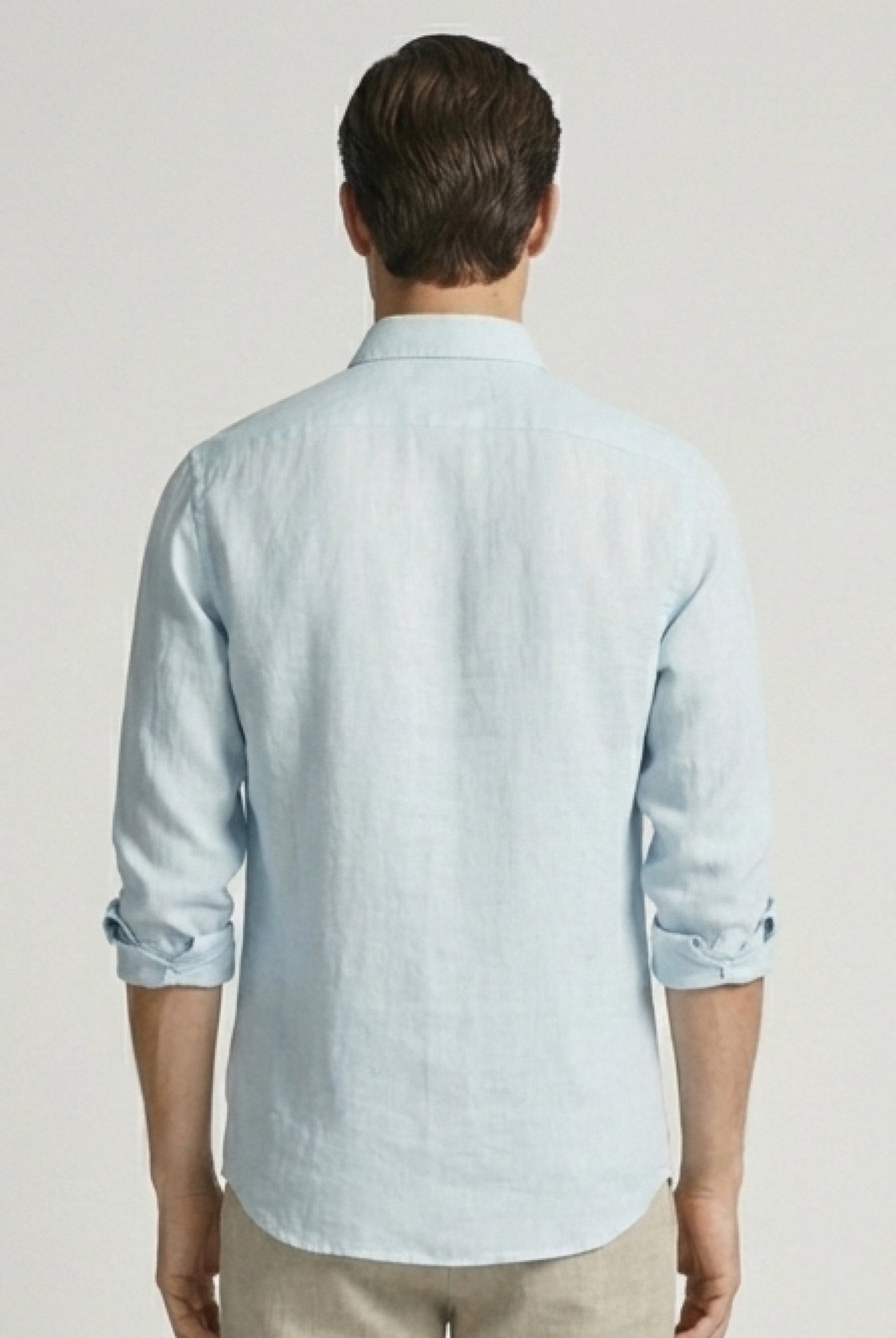 Ice Blue 100% Pure Linen Button Down Shirt - CiceroniMen Shirtsbhrāta