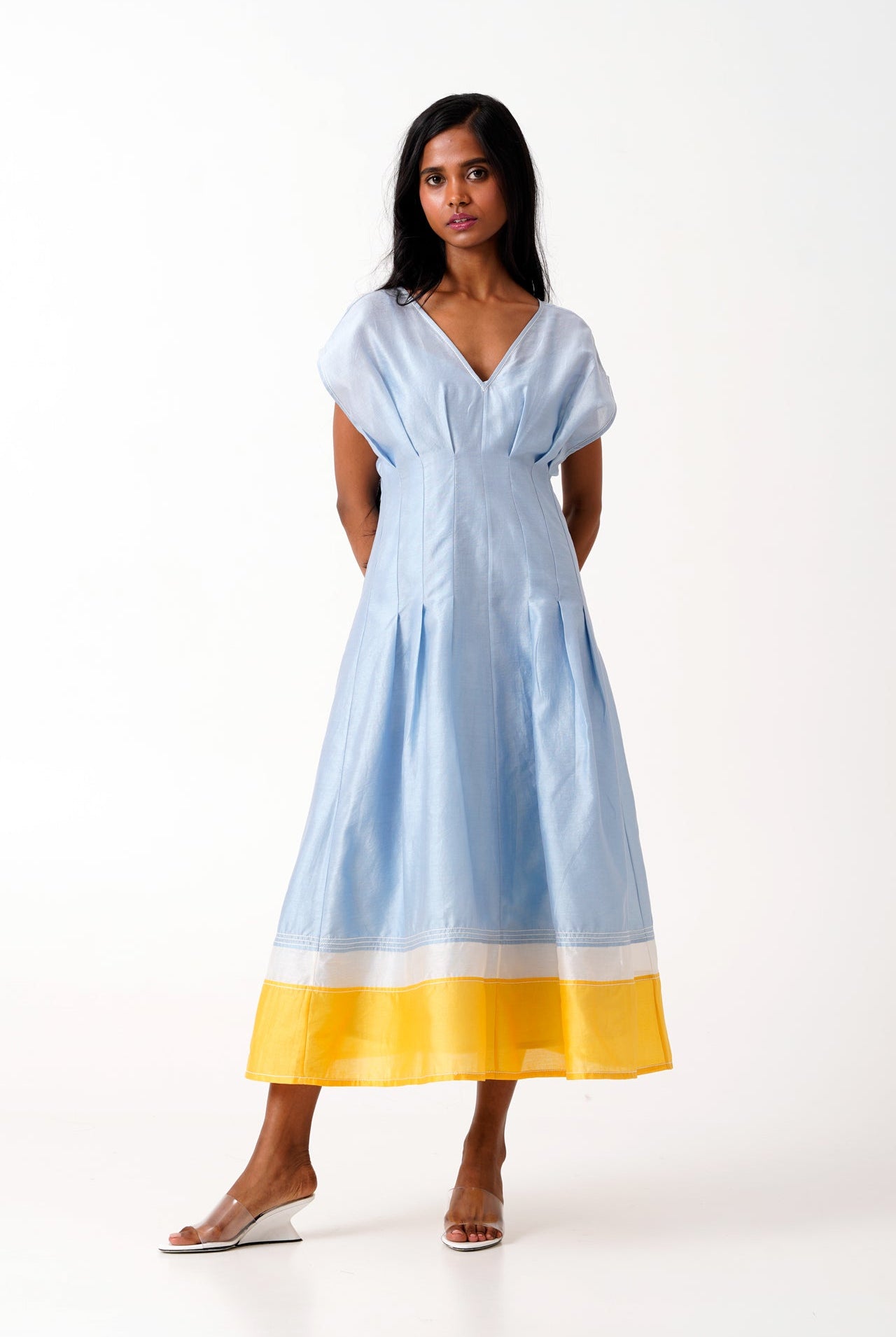 Ice Blue Bree - Vintage Panelled Dress + Slip - CiceroniDressesMadder Much