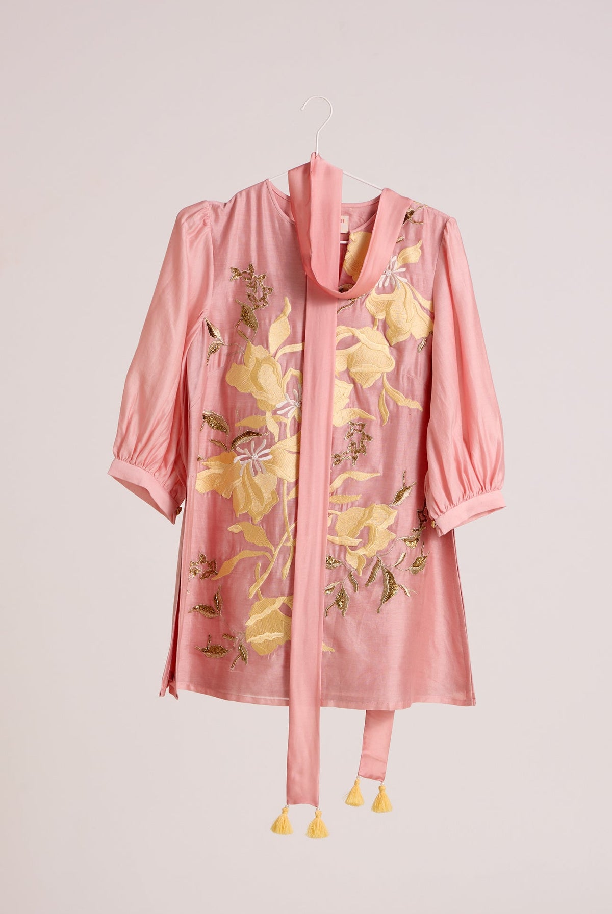 Ice Pink Lysha - Sleek Scarf Evening Top - CiceroniTopsMadder Much
