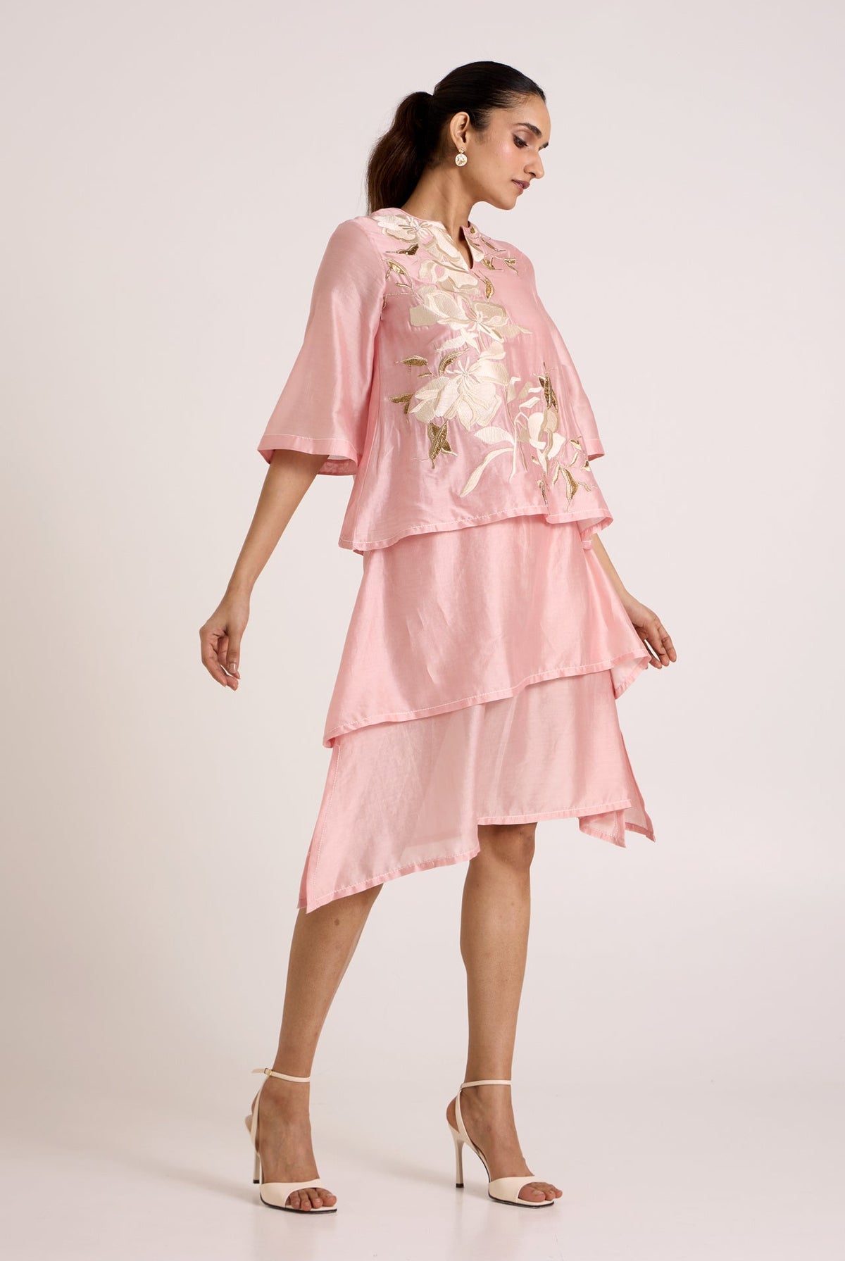 Ice Pink Quinn - Terraced Short Dress - CiceroniDressesMadder Much