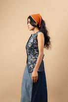 Ida Upcycled Denim Waistcoat - CiceroniWaistcoatDoodlage